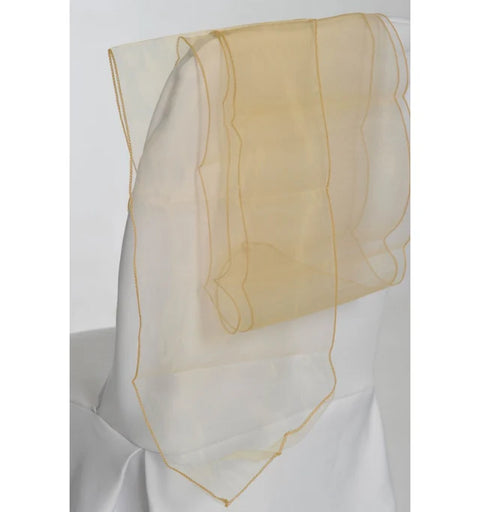 Nœud de chaise en organza beige