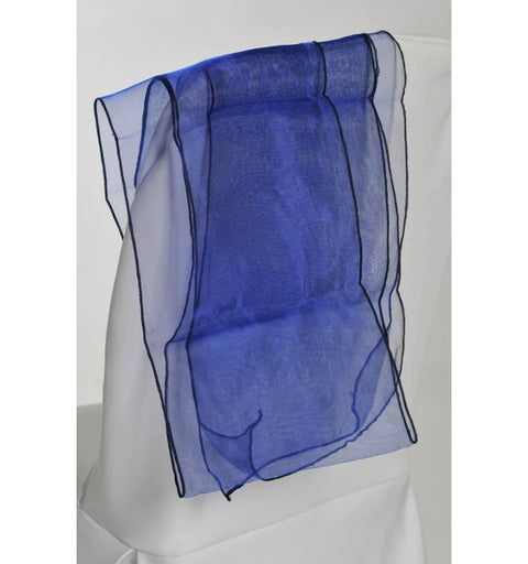 Nœud de chaise en organza bleu navy