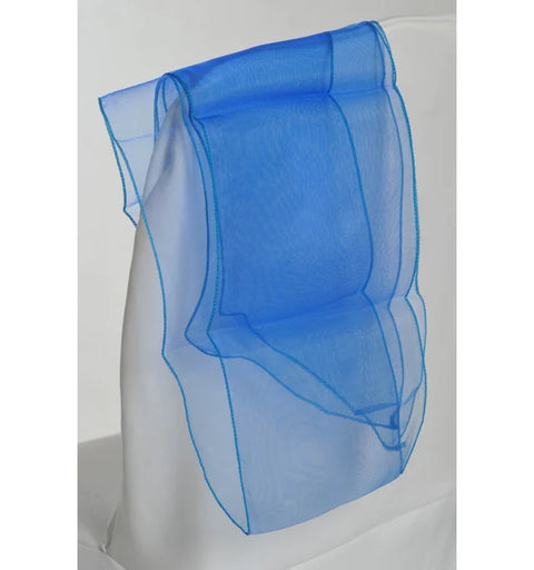 Nœud de chaise en organza bleu roi