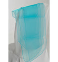 Nœud de chaise en organza turquoise