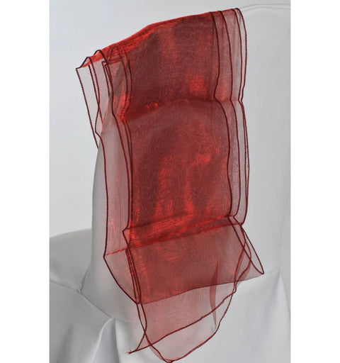 Nœud de chaise en organza bordeaux