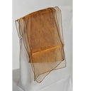 Nœud de chaise en organza marron caramel
