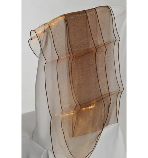 Nœud de chaise en organza chocolat