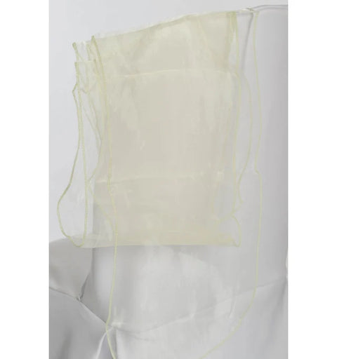 Nœud de chaise en organza ivoire