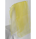Nœud de chaise en organza jaune vif