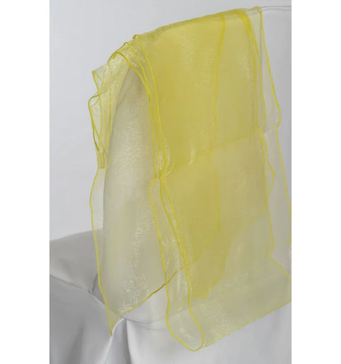 Nœud de chaise en organza jaune vif