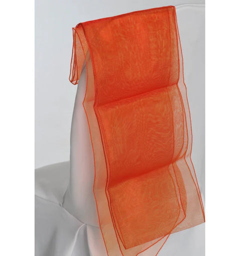 Nœud de chaise en organza orange foncé