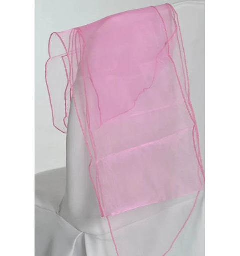 Nœud de chaise en organza rose bonbon
