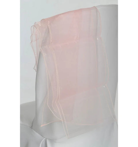 Nœud de chaise en organza rose pastel