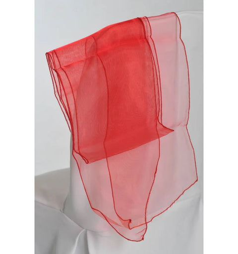 Nœud de chaise en organza rouge vif