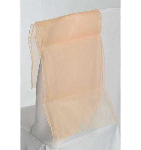 Nœud de chaise en organza saumon