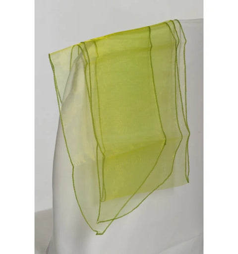 Nœud de chaise en organza vert anis