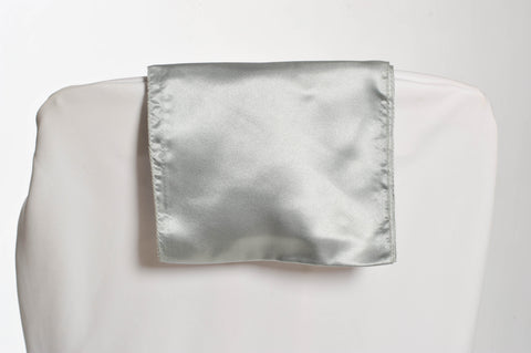 Nœud de chaise en satin gris clair