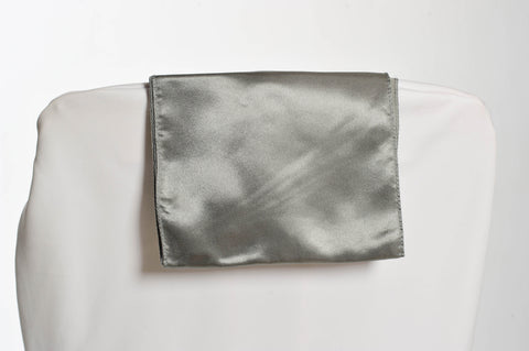 Nœud de chaise en satin gris foncé