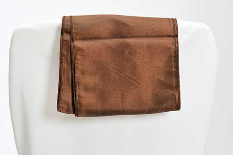 Nœud de chaise en Taffetas marron chocolat