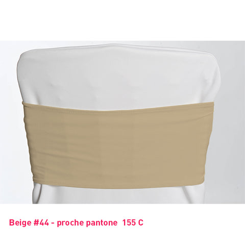 Bandeau de chaise en lycra beige