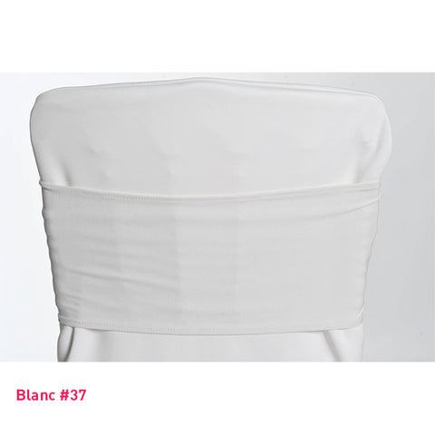 Bandeau de chaise en lycra blanc
