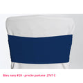 Bandeau de chaise en lycra bleu navy
