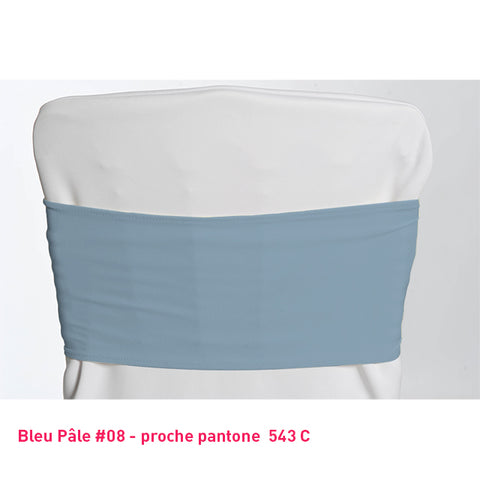 Bandeau de chaise en lycra bleu pastel