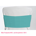 Bandeau de chaise en lycra turquoise