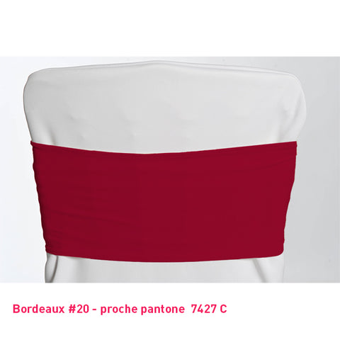 Bandeau de chaise en lycra bordeaux
