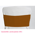 Bandeau de chaise en lycra caramel
