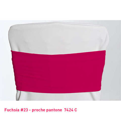 Bandeau de chaise en lycra fuchsia