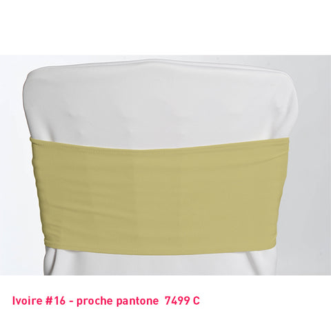 Bandeau de chaise en lycra ivoire