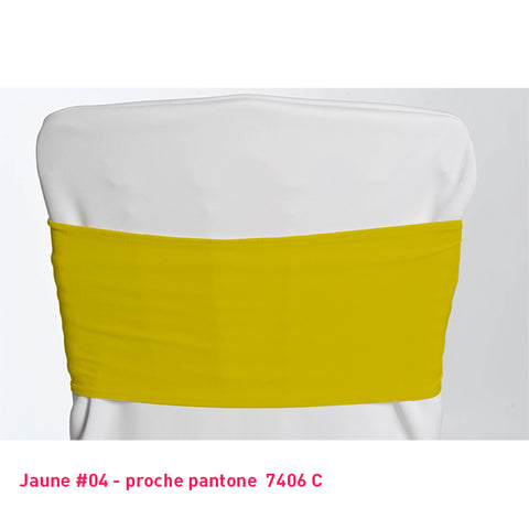 Bandeau de chaise en lycra jaune vif