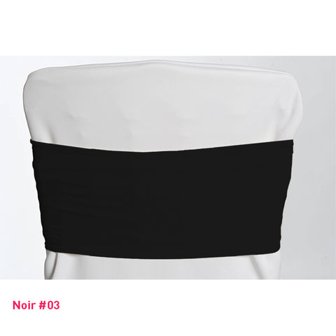 Bandeau de chaise en lycra noir