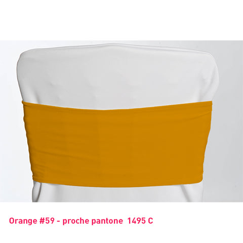 Bandeau de chaise en lycra orange