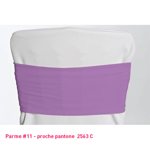 Bandeau de chaise en lycra parme