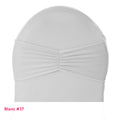 Bandeau de chaise plissé blanc en lycra