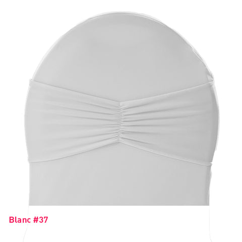Bandeau de chaise plissé blanc en lycra