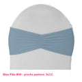 Bandeau de chaise plissé bleu pâle en lycra