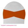 Bandeau de chaise plissé corail en lycra