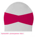 Bandeau de chaise plissé fuchsia en lycra