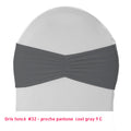 Bandeau de chaise plissé gris foncé en lycra