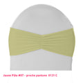 Bandeau de chaise plissé jaune pâle en lycra