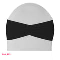 Bandeau de chaise plissé noir en lycra