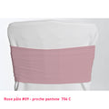 Bandeau de chaise en lycra rose pastel
