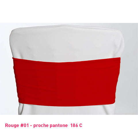 Bandeau de chaise en lycra rouge