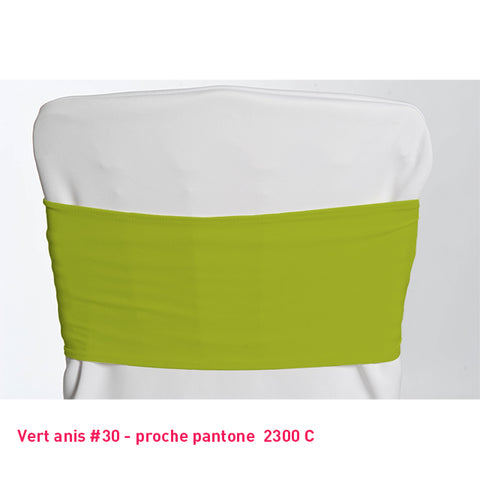 Bandeau de chaise en lycra vert anis