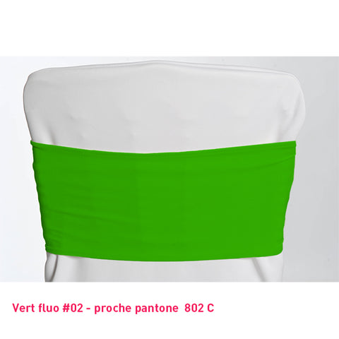 Bandeau de chaise en lycra vert fluo