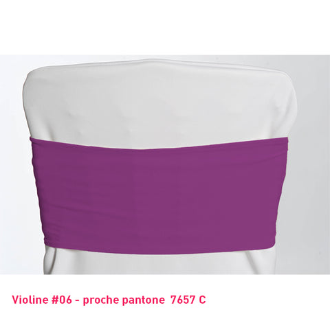 Bandeau de chaise en lycra violet