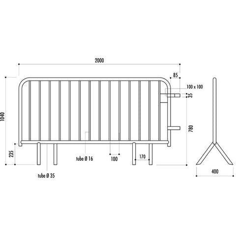 Crowd-Control Barrier Cover