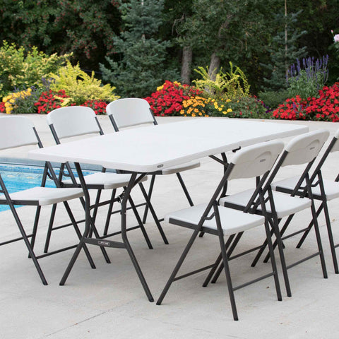 Table Valise Lifetime 183x76cm et ses chaises