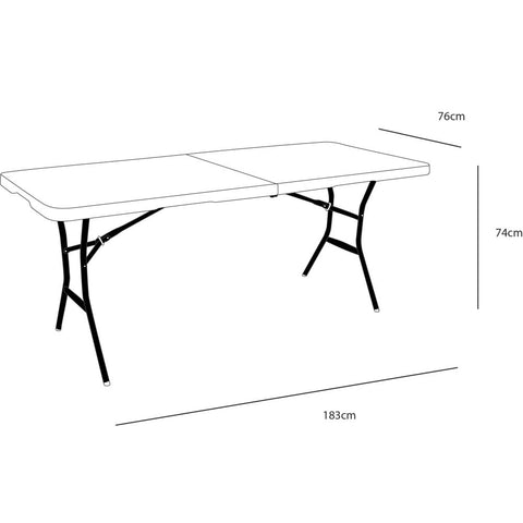 Dimensions de la table Valise Lifetime 