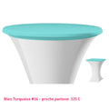 Housse de plateau mange-debout bleu turquoise