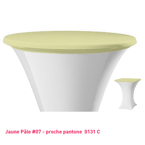 Housse de plateau mange-debout jaune pâle
